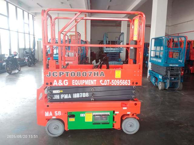 Dingli JCPT0807HA scissor lift serviced in the A&G workshop in Johor