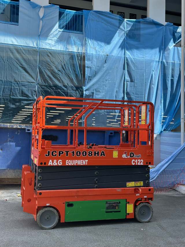 Dingli JCPT1008HA scissor lift delivered to a building site in Johor